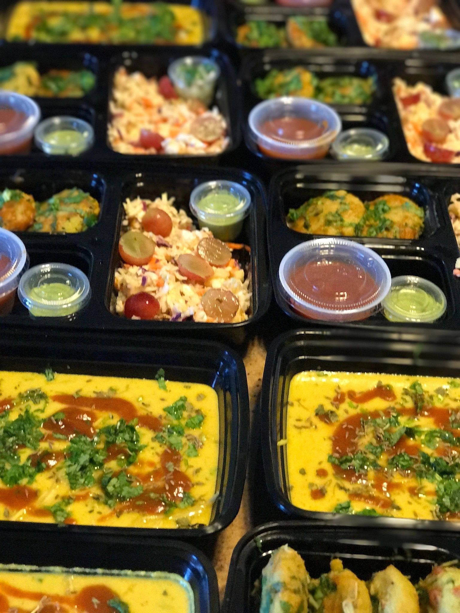 Raw vegan menu: Ragada, Patties, Cabbage salad