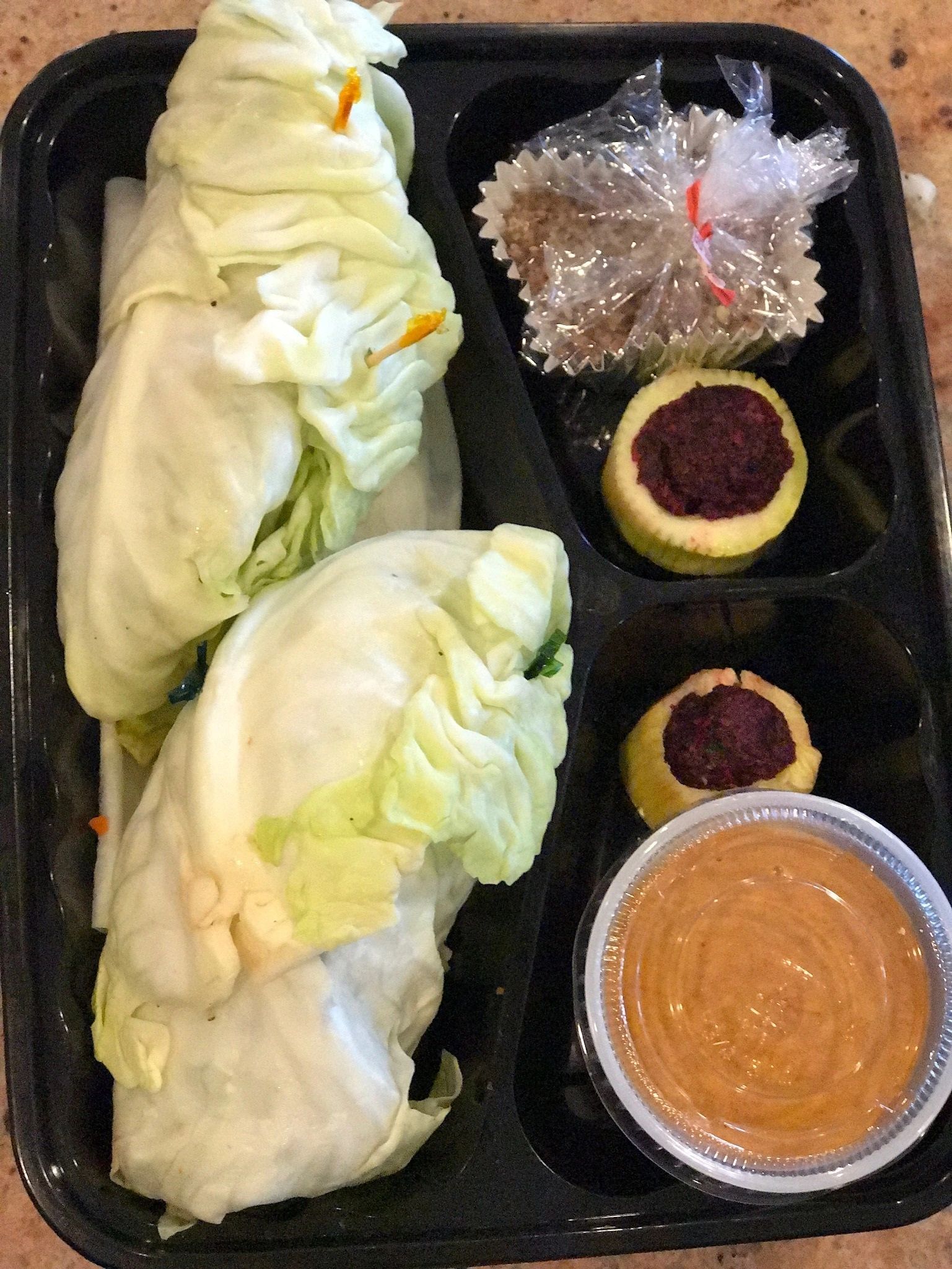 Raw cabbage wraps
